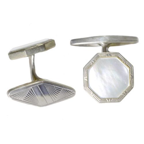 Vintage French Mother of Pearl decorative cufflinks