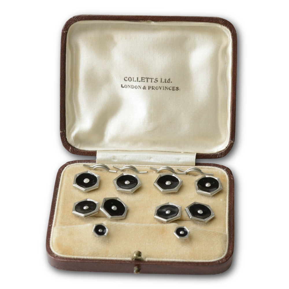 1940s black 8-piece dress set by Colletts Ltd