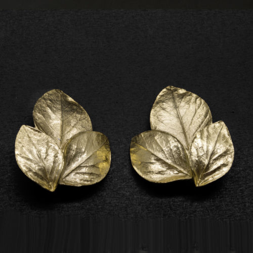 trifari-vintage-golden-leaves-earrings